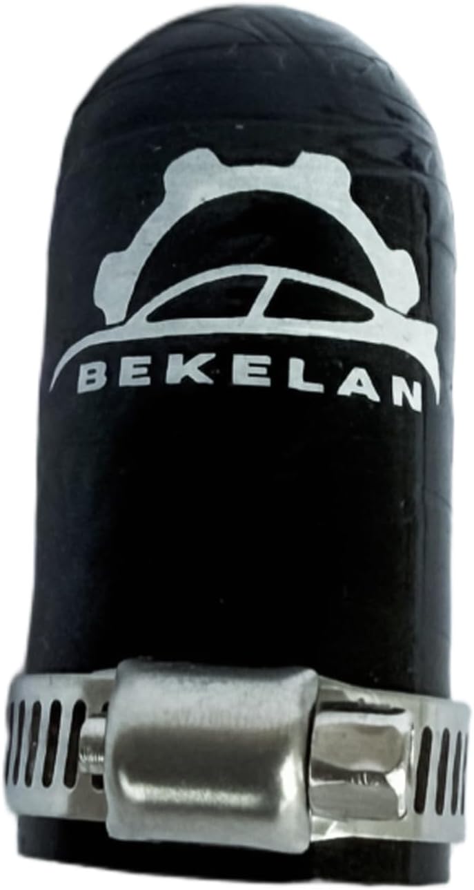 bekelan 7/8 Inch (16mm) ID Black High Temperature 4-ply Reinforced Silicone Hose Cap With Clamp,For Turbo Bypass Valve/Vacuum/Throttle Body Water Port/Heater Core/Fix Leak - Image 4